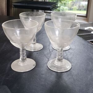 Vintage Aperitif Cordial Sherry Glasses (4)